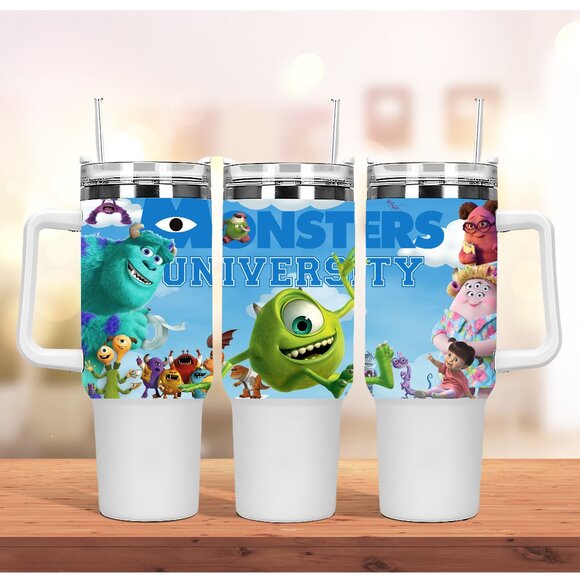 Disney Other - Disney Monsters University 40 oz Tumbler/Water bottle/Mug with handle and straw.